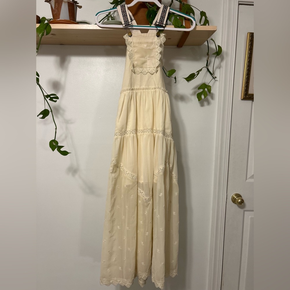 Cream Lace Overall Maxi Dress